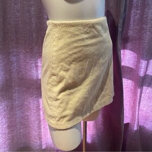 Wilfred Renee A-Line yellow corduroy mini skirt size 2